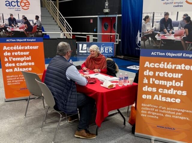 ACTOE a son stand au Job Dating des Malteries à Schiltigheim le 20 janvier 2023